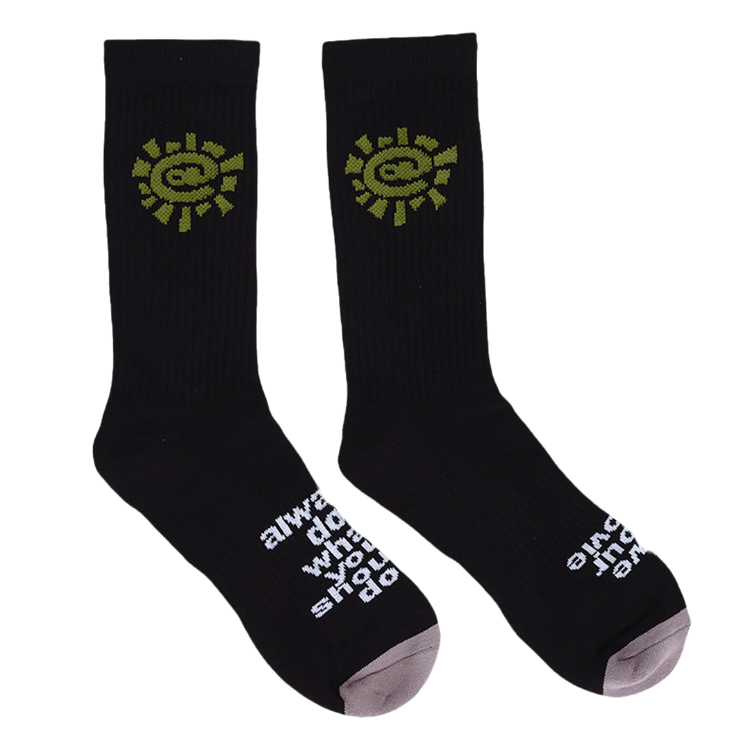 green @sun sock - black