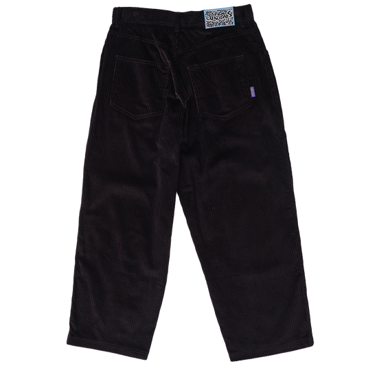 jumbo cord trousers - black