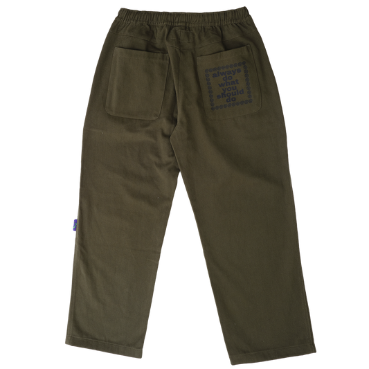 heavy cotton drill skatepant - forrest green