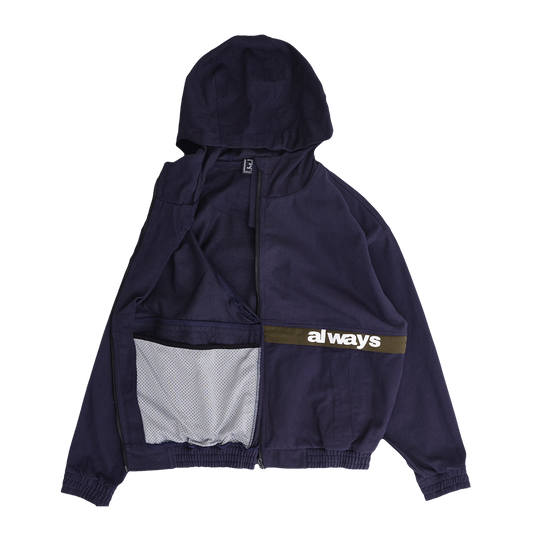 6 pocket canvas bomber jacket - navy