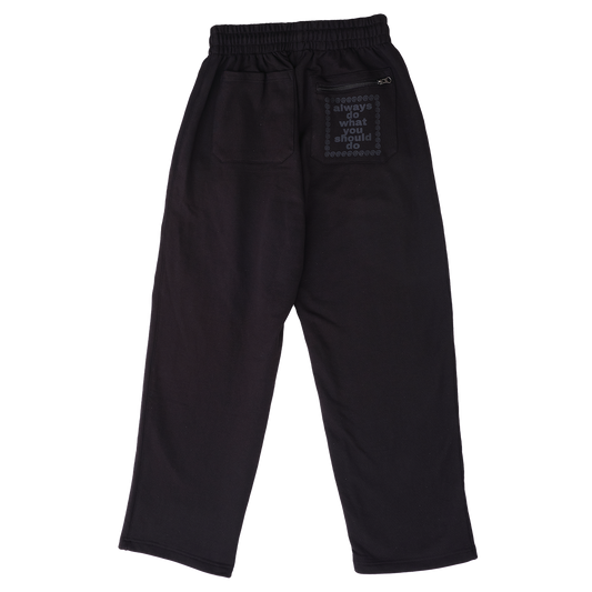 3116 open cuff joger - black