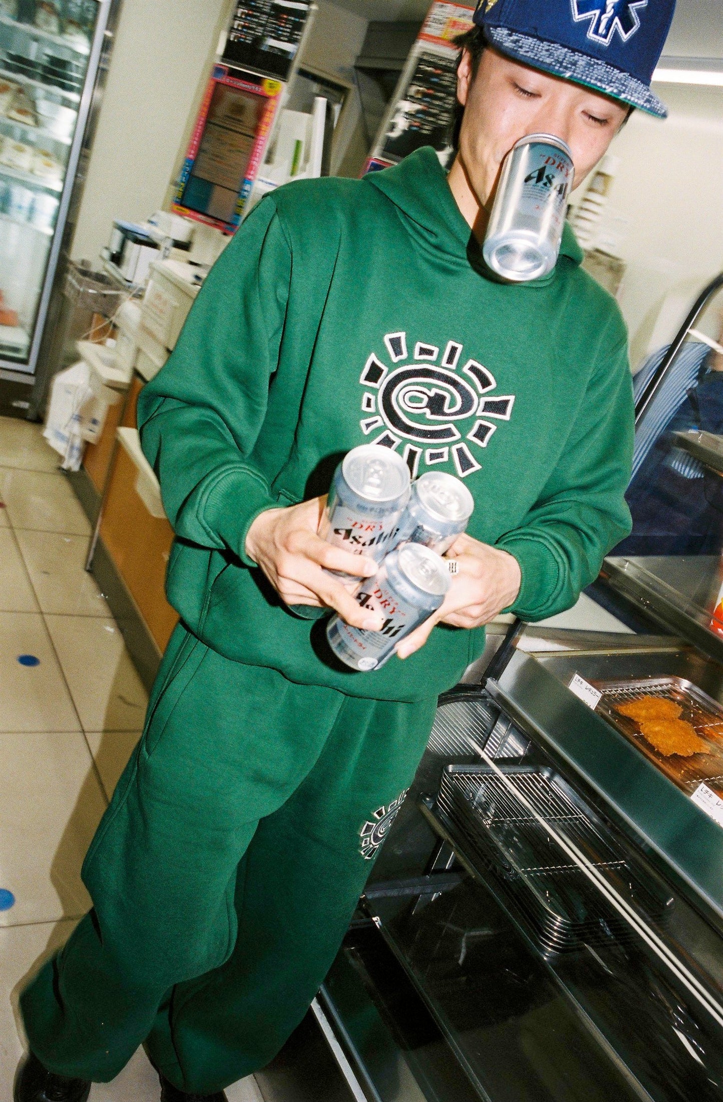 green @sun embroidered hoodie