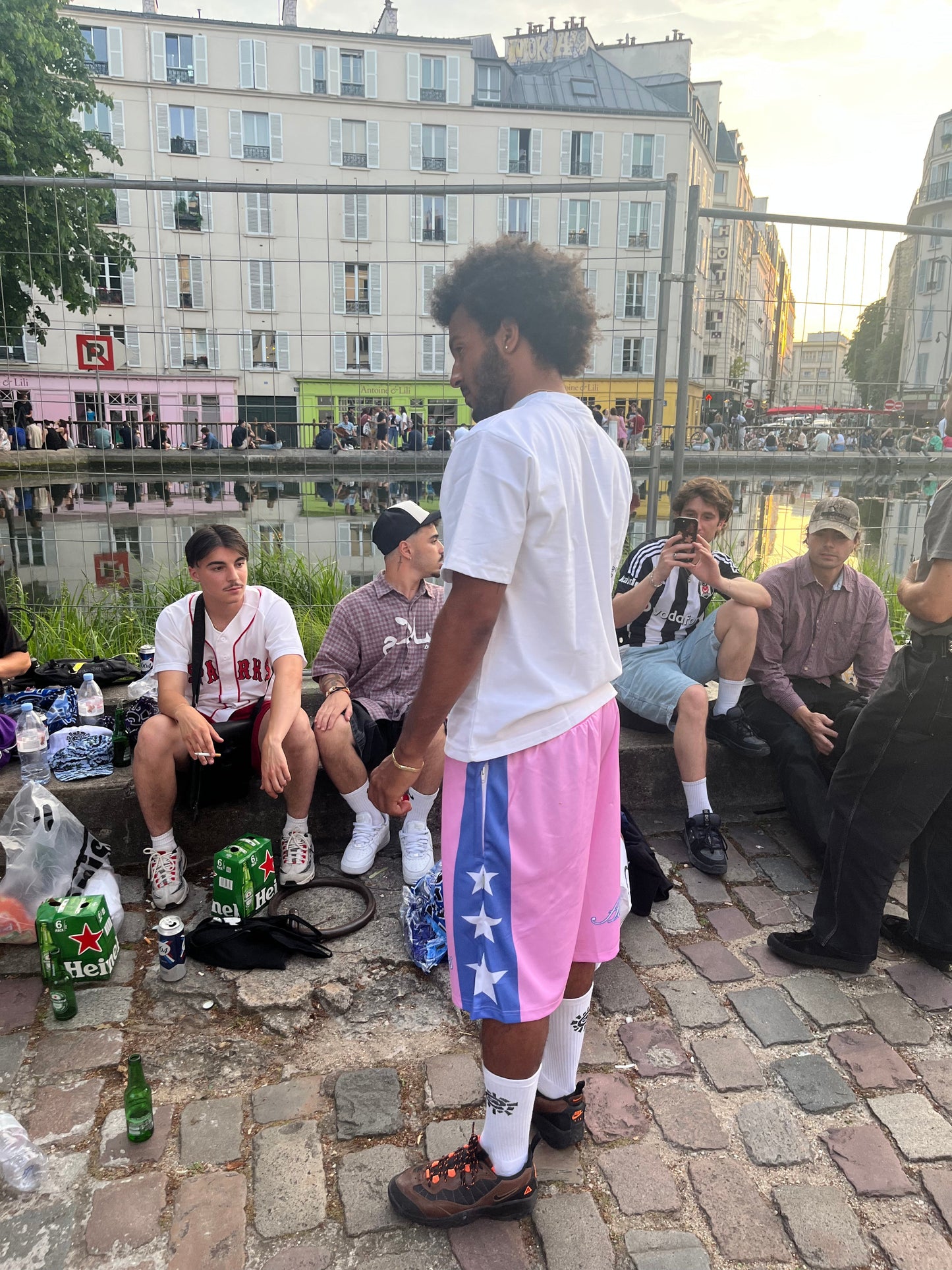 pp beach court short - pink / purple