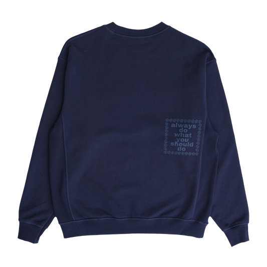 panelled always crewneck - navy