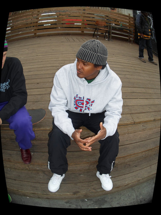 puff print grey @sun hoodie