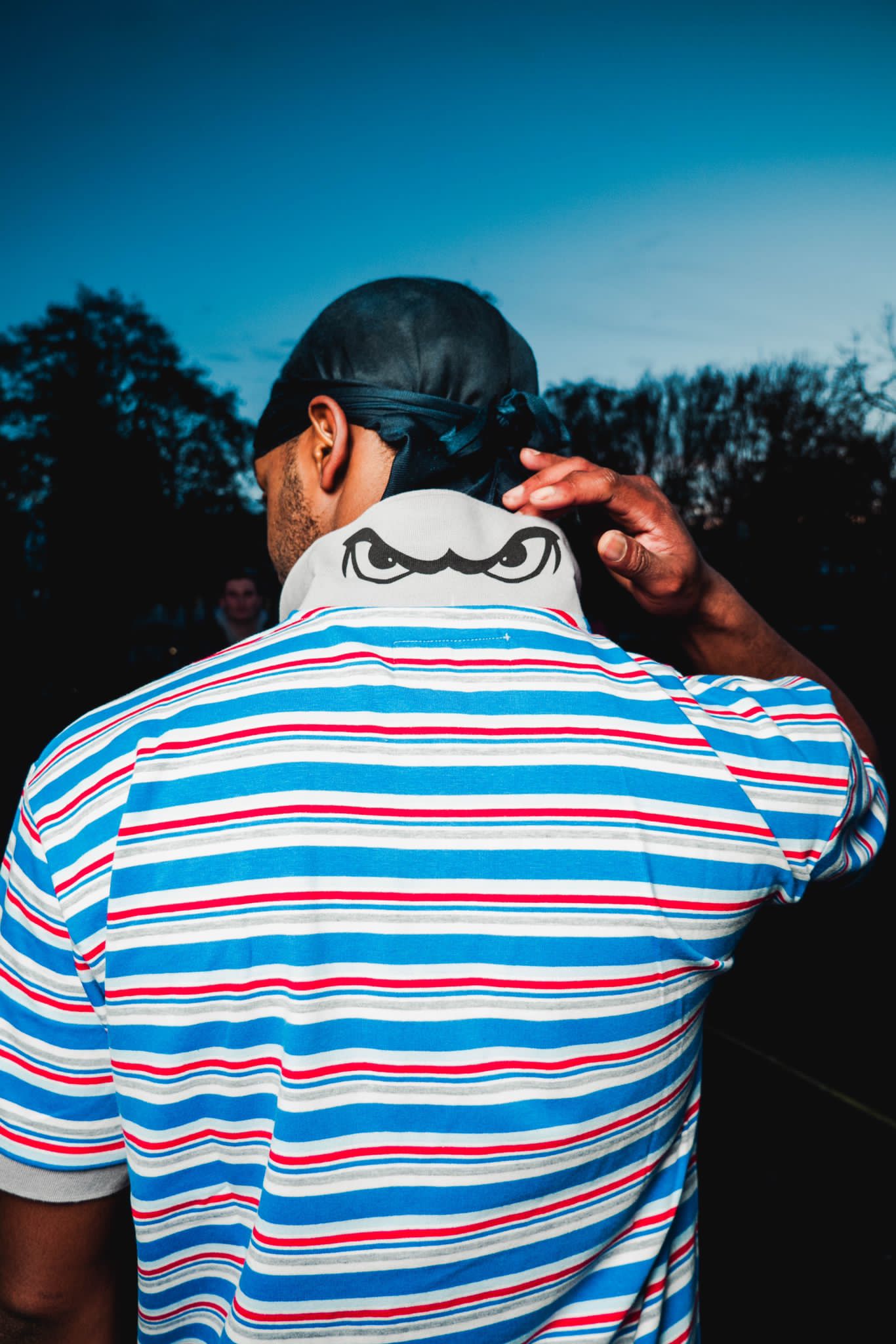 blue education polo shirt