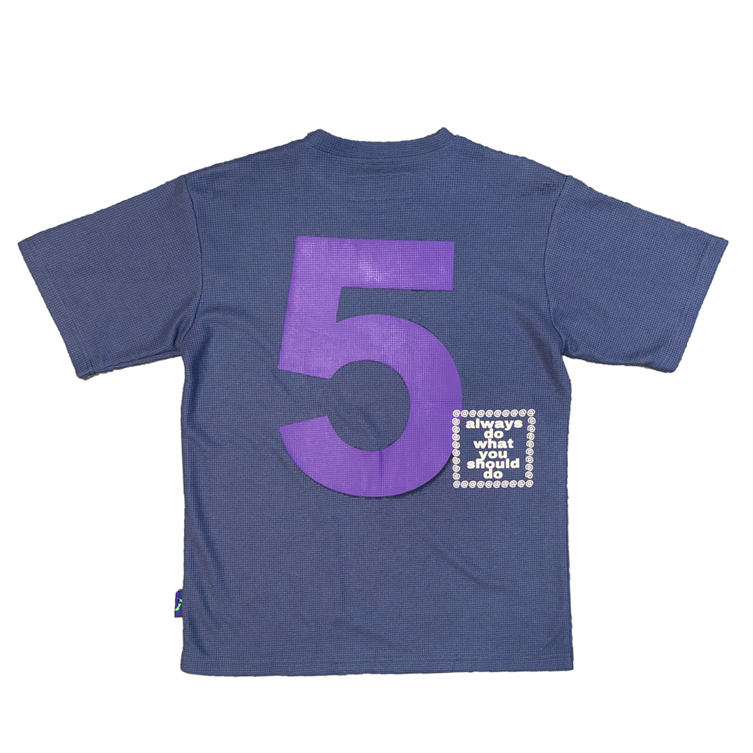 5th year anniversary bulldog tshirt - blue