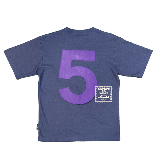 5th year anniversary bulldog tshirt - blue