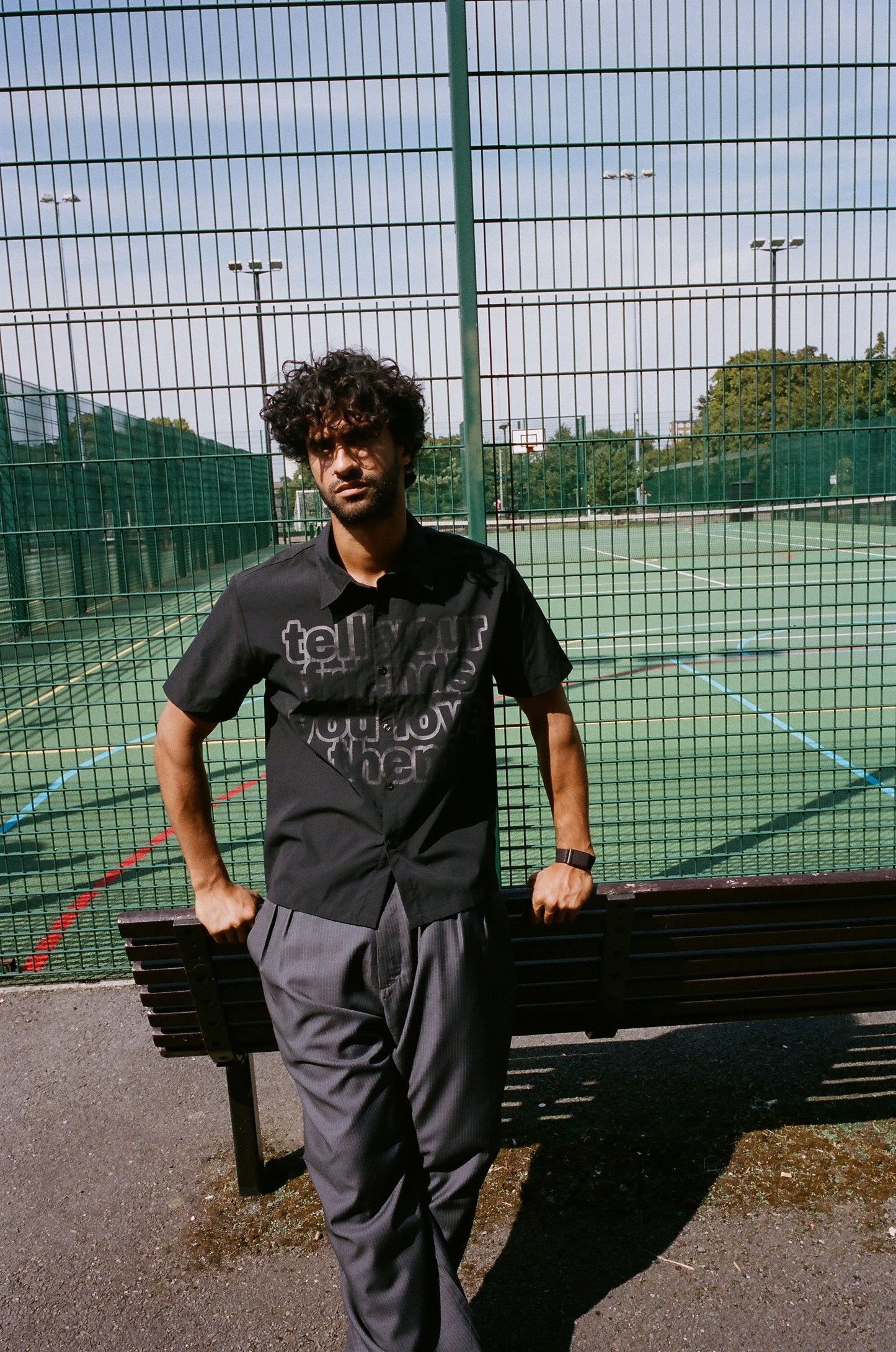 tyfylt ripstop shirt - black