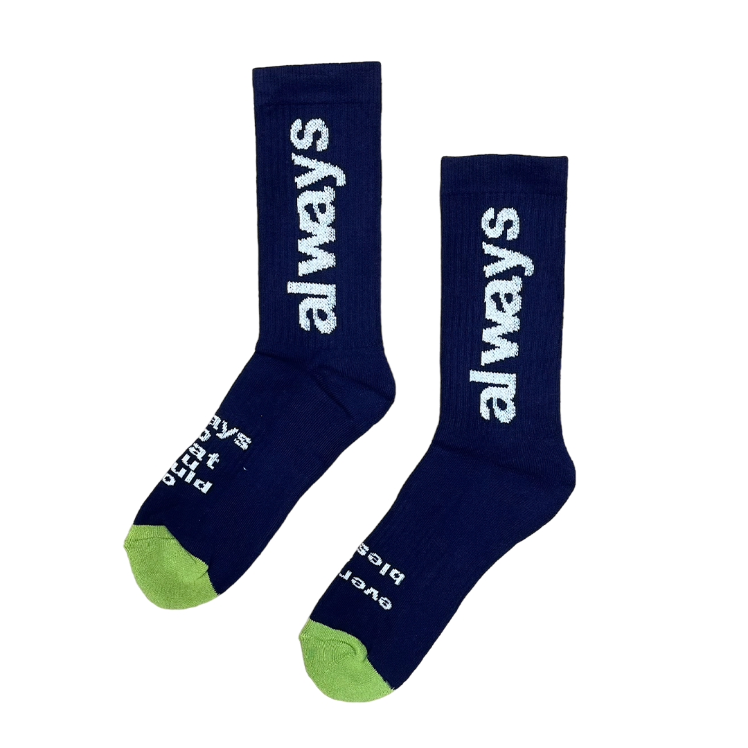 always up navy sock