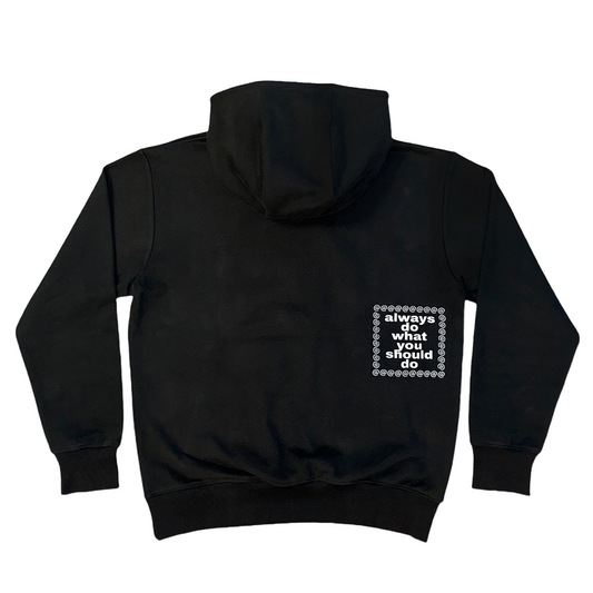 goth hoodie - black