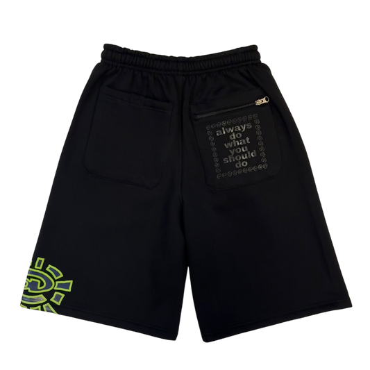 relaxed jogger shorts - navy/green @sun