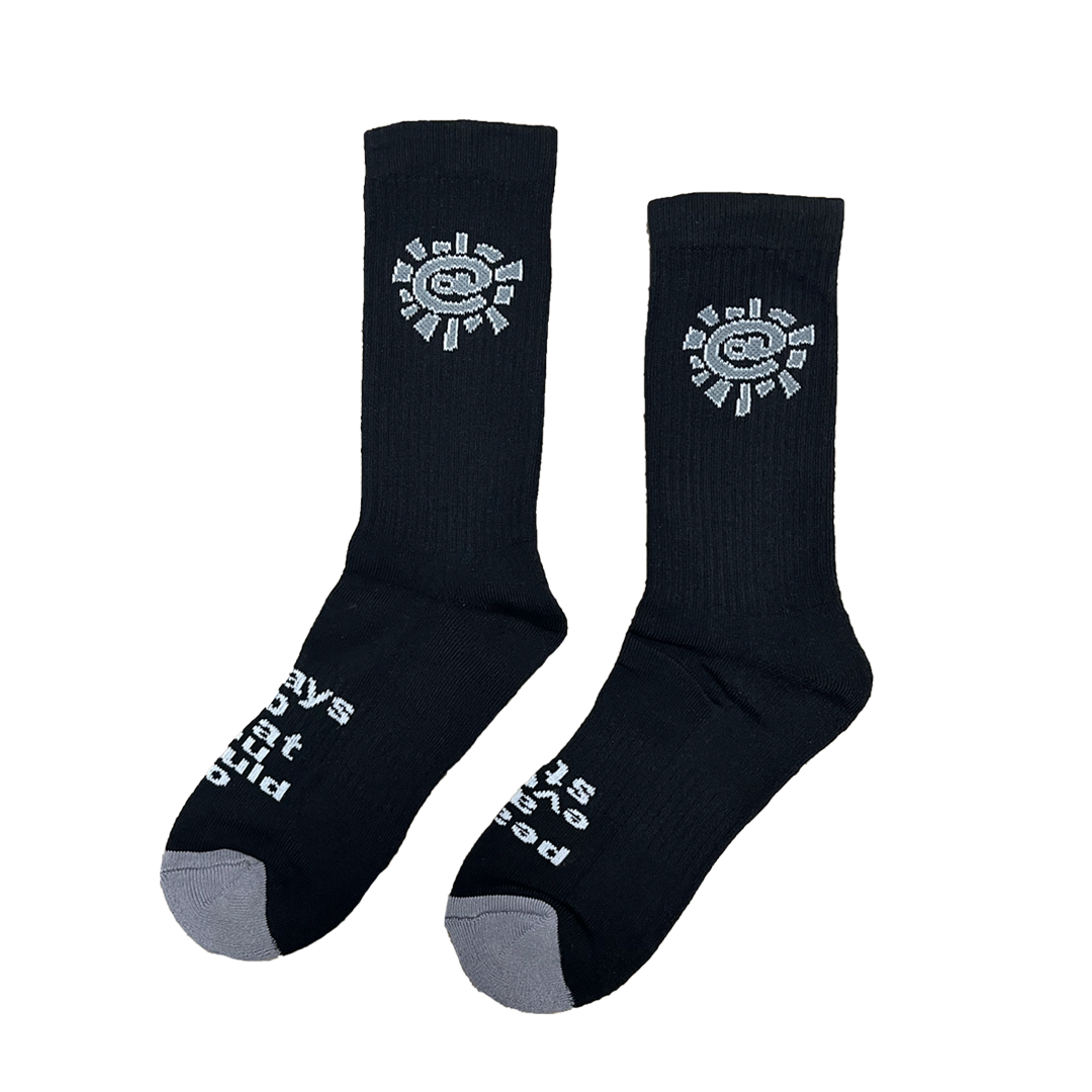 @sun sock - black / silver