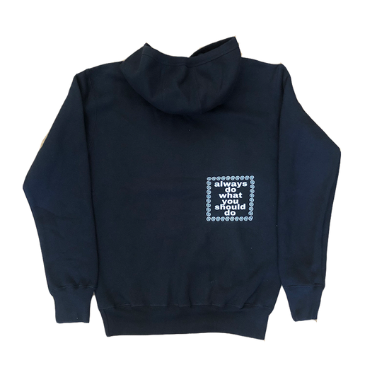 maneki-neko hoodie black