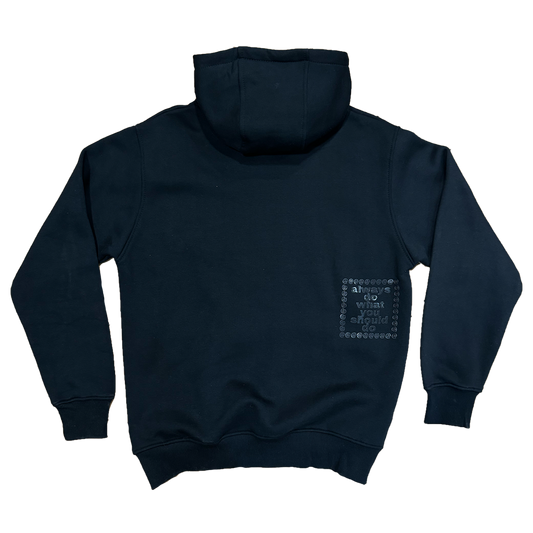 small embroidered @sun hoodie black