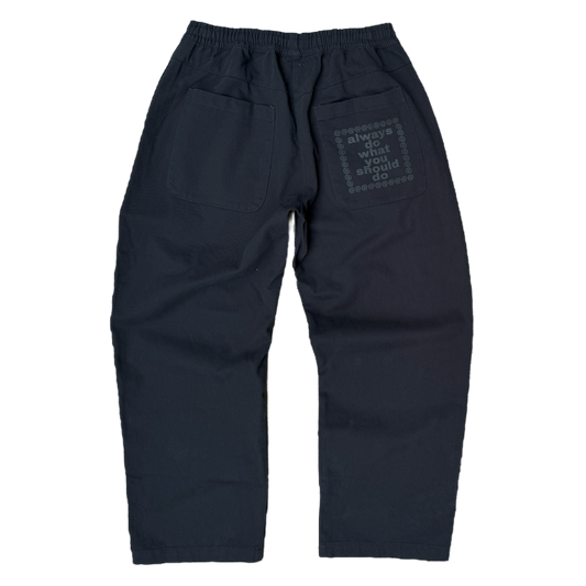 relaxed black skate pant