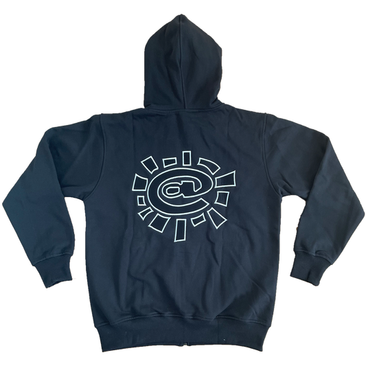 always up black zip up hoodie