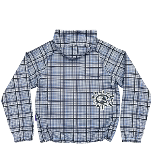plaid bandemic jacket - blue / grey