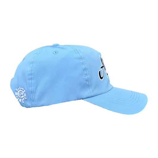 script logo nylon cap - blue