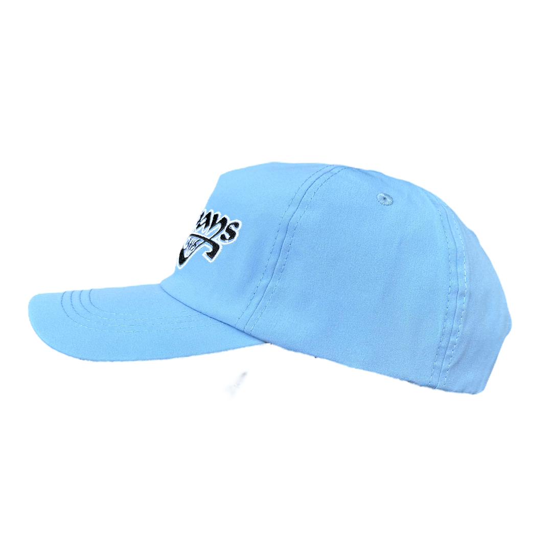script logo nylon cap - blue