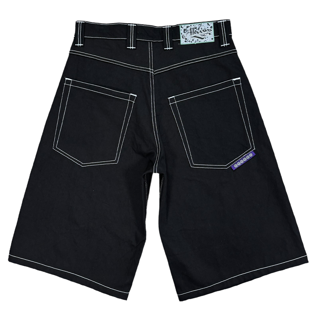 heavy duty unisex denim shorts - purple label