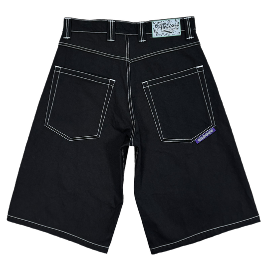 heavy duty unisex denim shorts - purple label