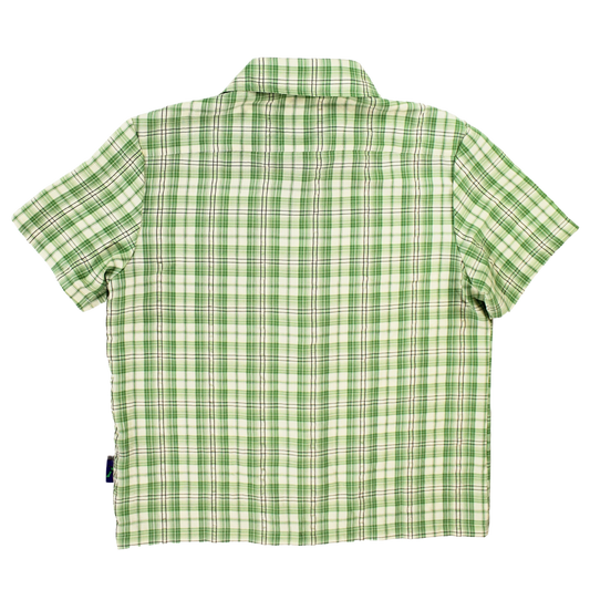 green plaid button up shirt - purple label