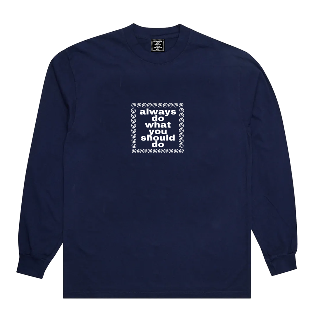 navy long sleeve always t-shirt