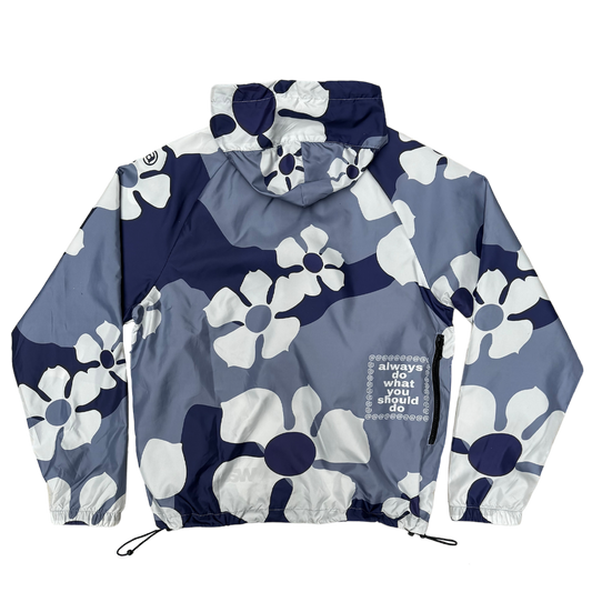 packable bandemic jacket - white flower
