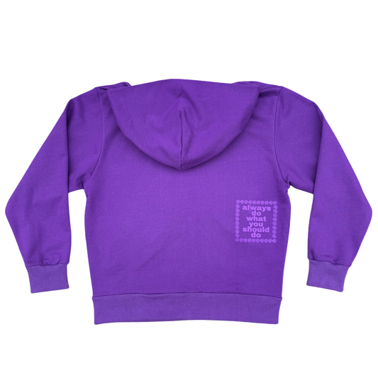 premium zip up hoodie - purple