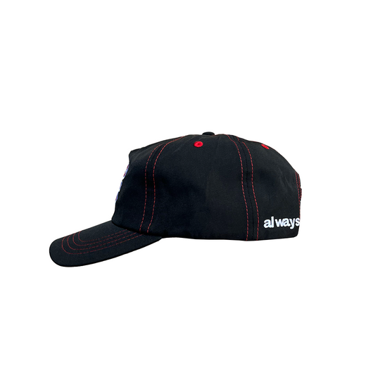 nylon @ sun cap - black/red