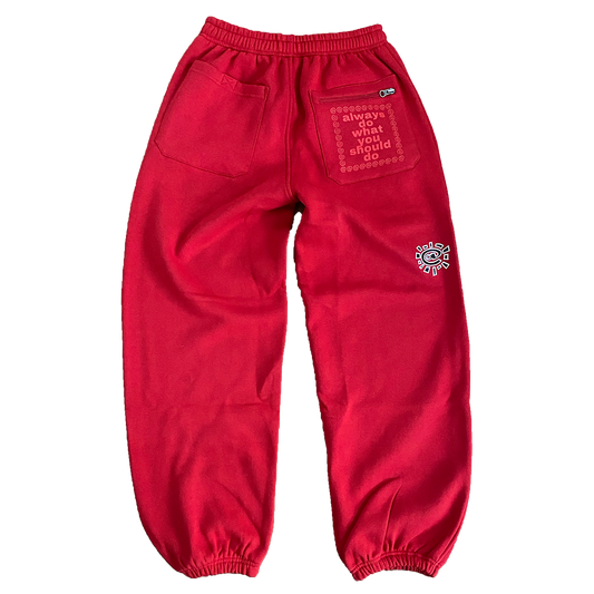 rel@xed red jogger