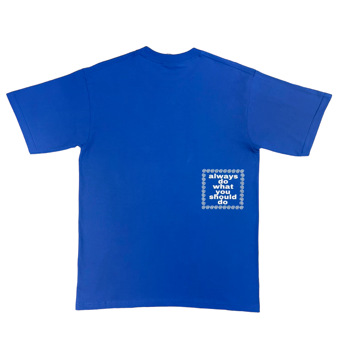 believe tshirt royal blue