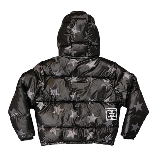 superstar puffa jacket black