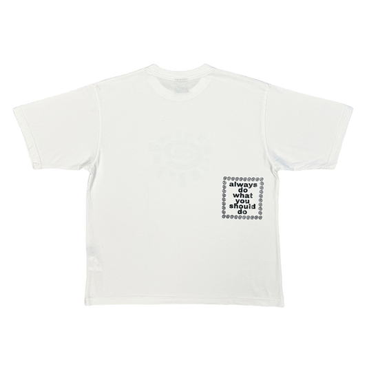 white @sun tshirt - navy/green