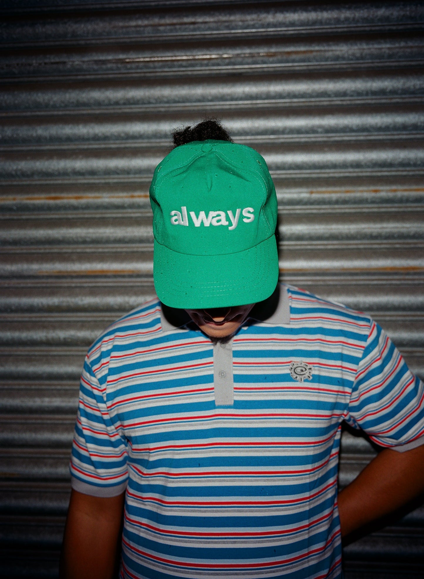 nylon always up cap - green