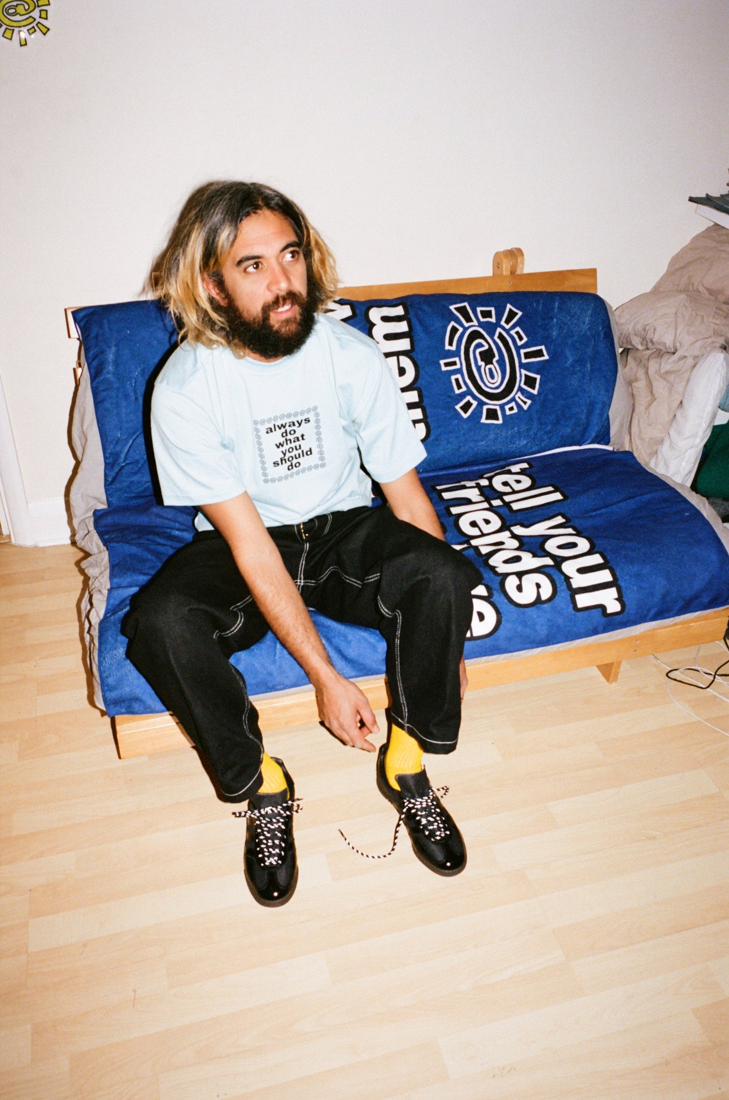 adwysd logo tshirt - baby blue