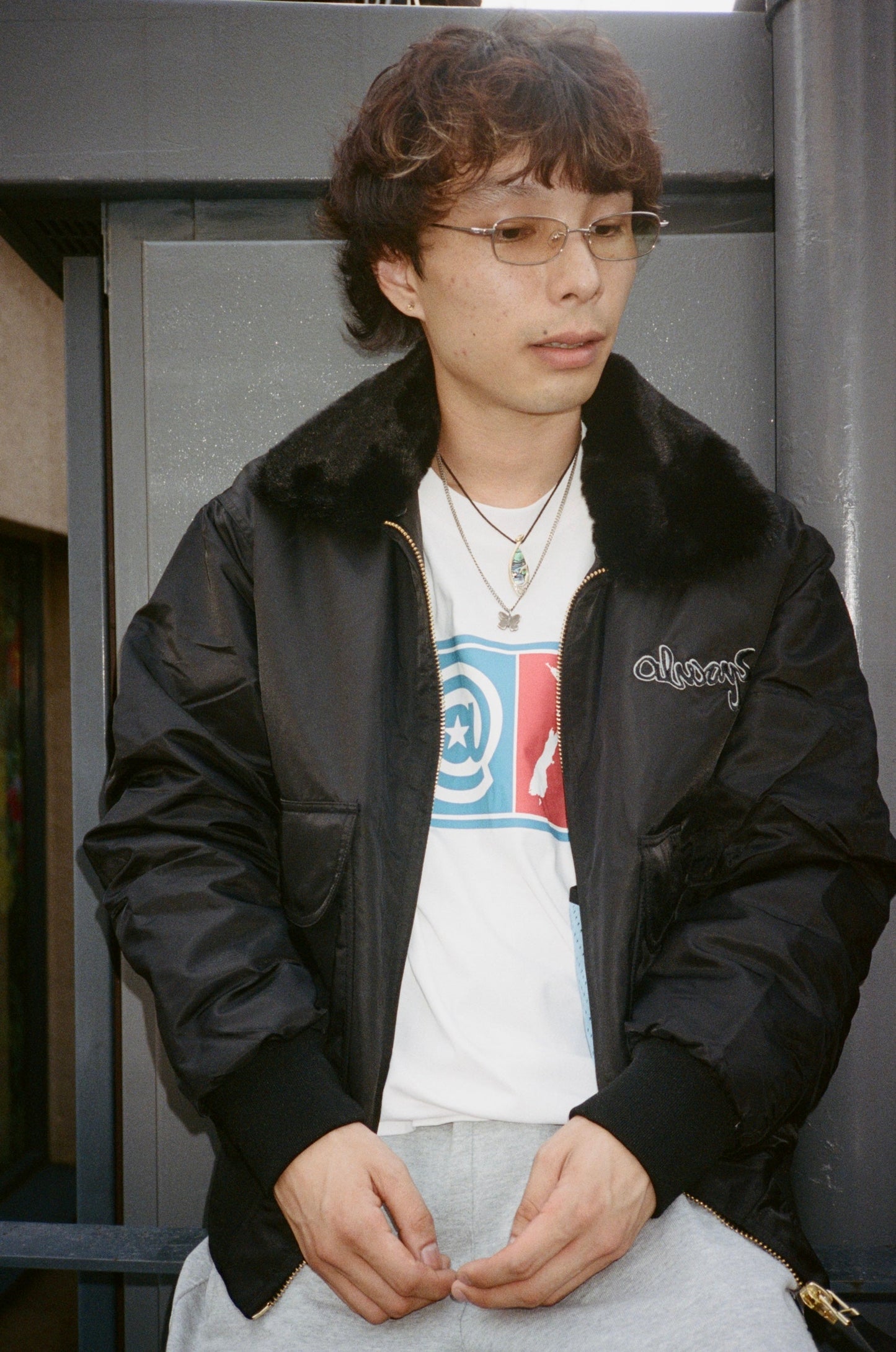 g-15 nylon jacket - black