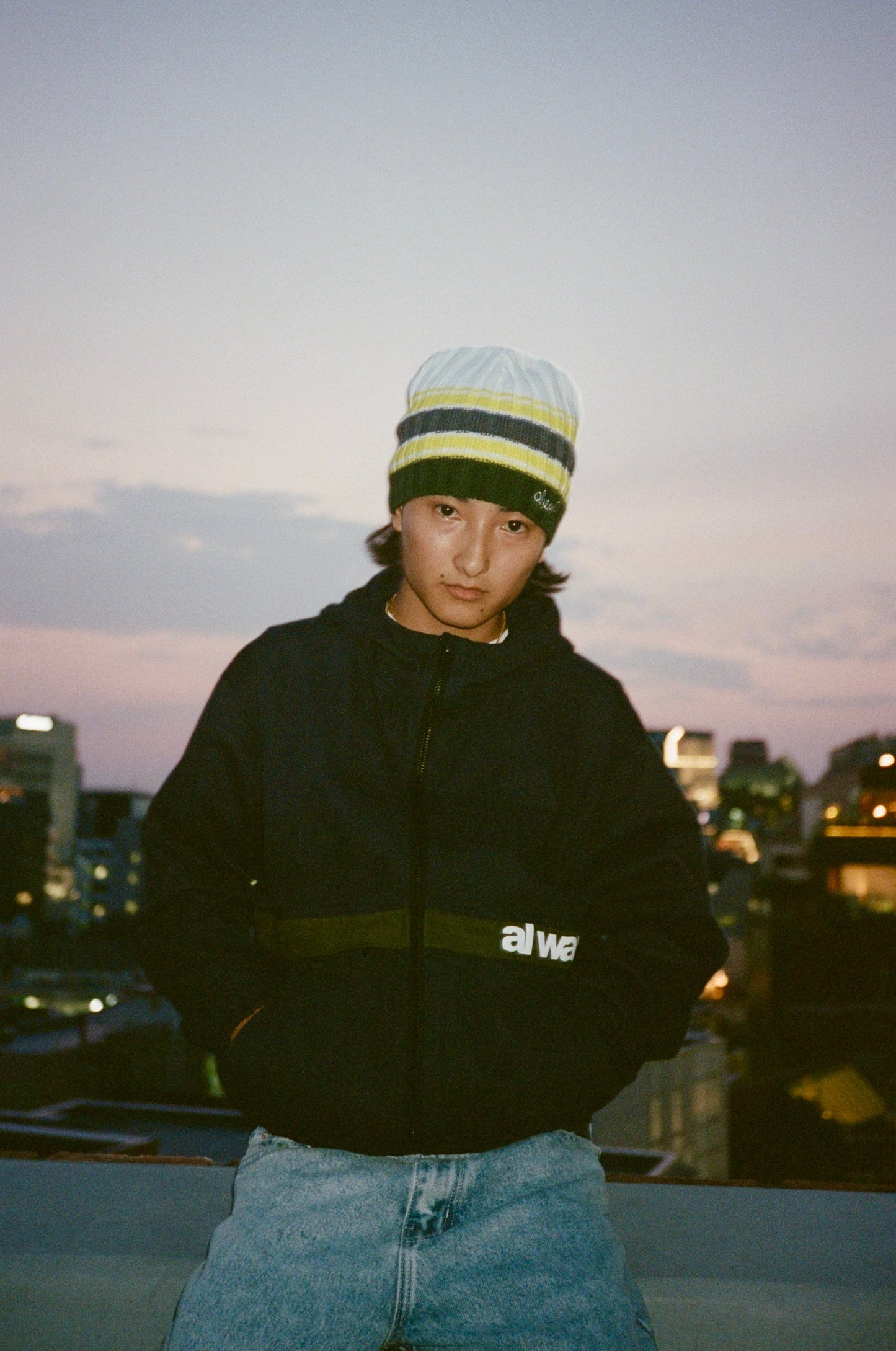 6 pocket canvas bomber jacket - navy