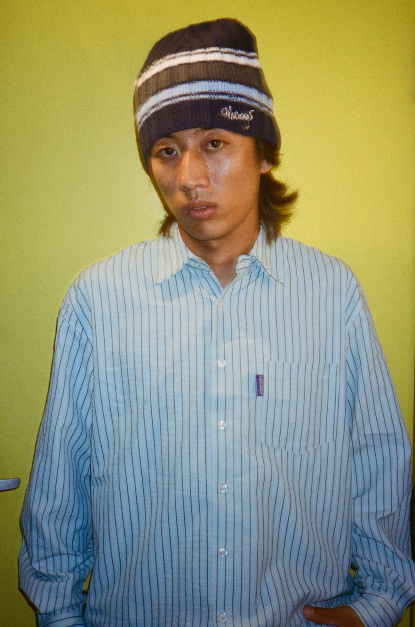 business leisure longsleeve shirt - blue