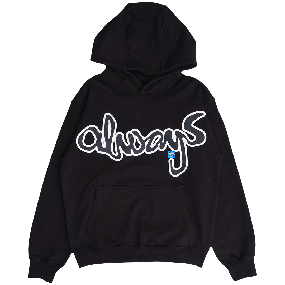 snapper rocks hoodie - black
