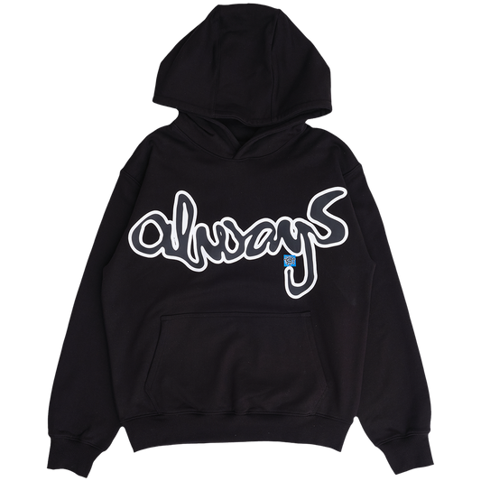 snapper rocks hoodie - black