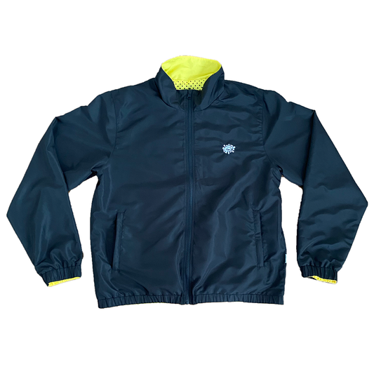 reversible track jacket - black / yellow