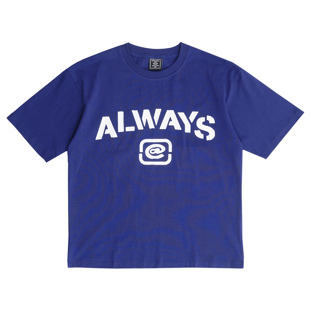 stencil tshirt - navy