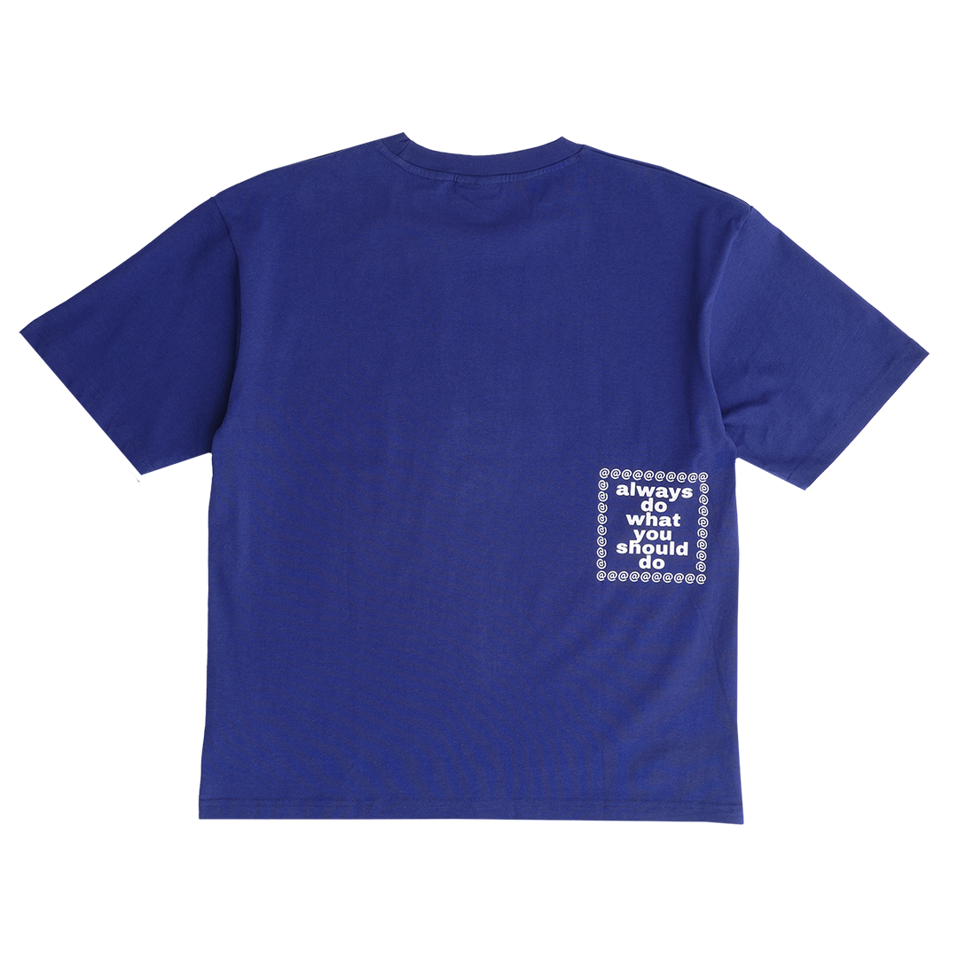 stencil tshirt - navy