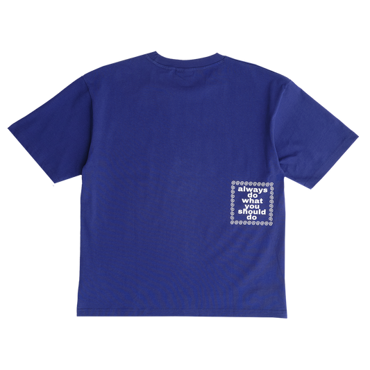 stencil tshirt - navy