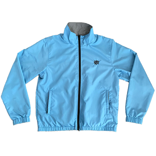 reversible track jacket - blue / grey