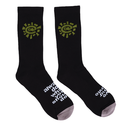 green @sun sock - black