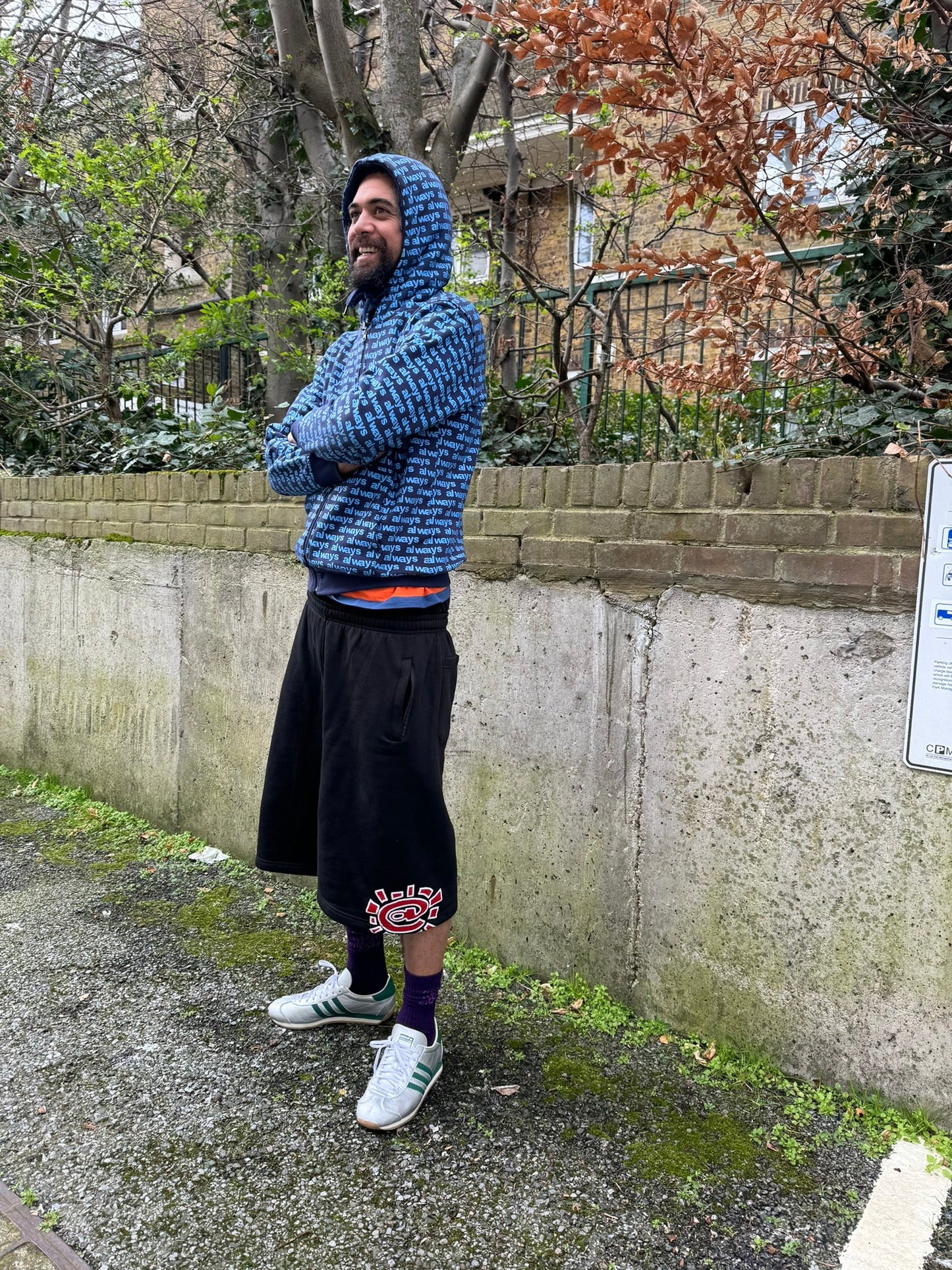 mac zip up hoodie blue