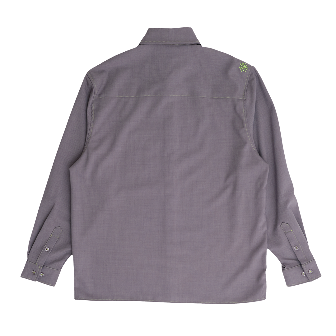 school disco long sleeve shirt - dark grey